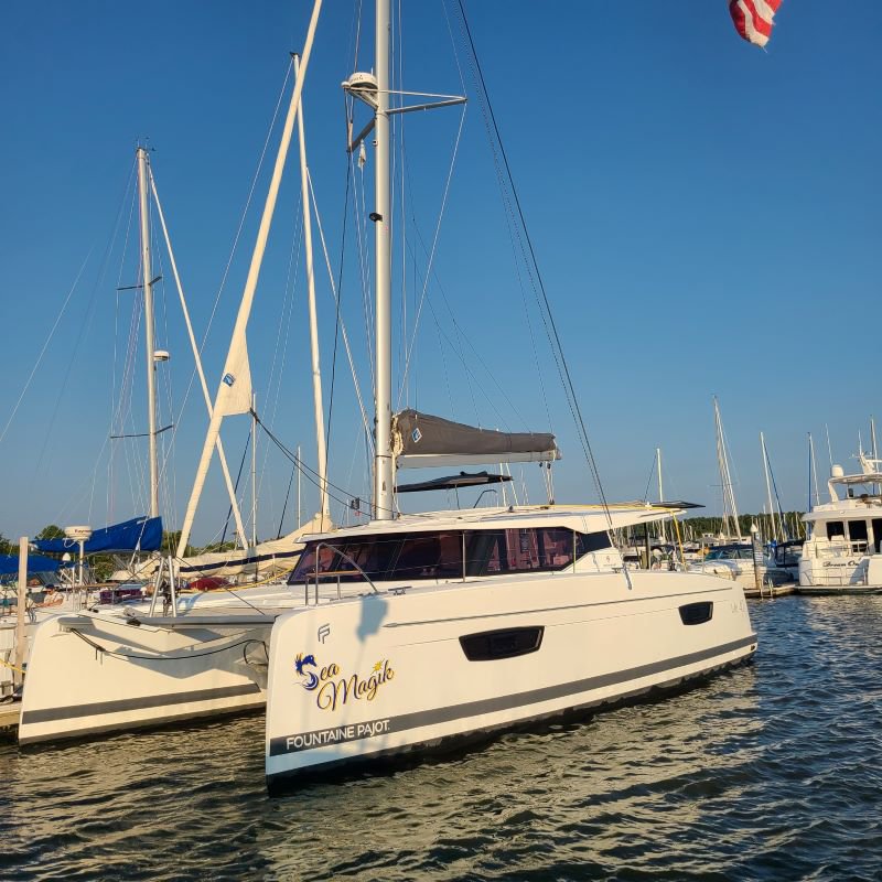 SEA MAGIK, a 2022 Fountaine Pajot Isla 40 available for charter in the US Virgin Islands.