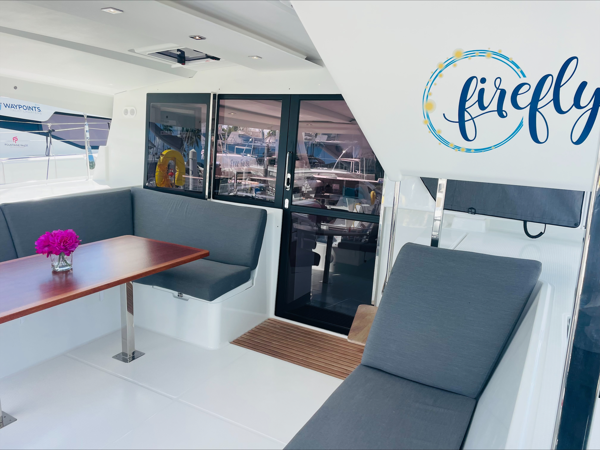 FIREFLY, a 2023 Fountaine Pajot Isla 40 available for charter in the British Virgin Islands.