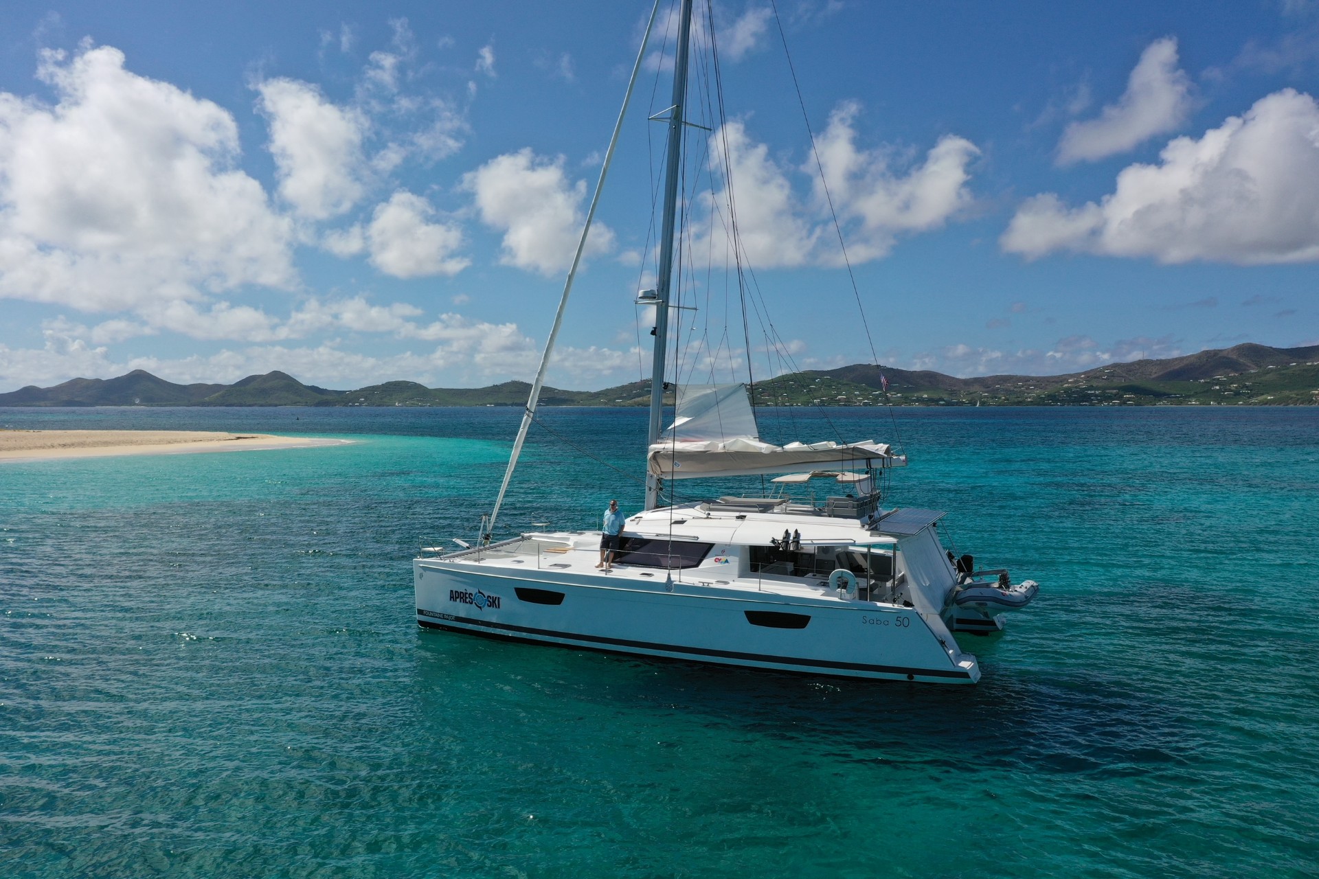 APRES SKI, a 2021 Fountaine Pajot Saba 50 available for charter in the US Virgin Islands.