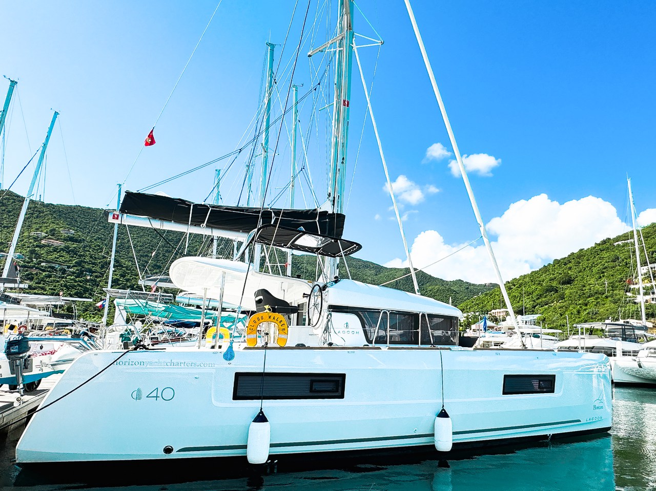 CLOUDWALKER, a 2024 Lagoon 40 OW available for charter in the British Virgin Islands.