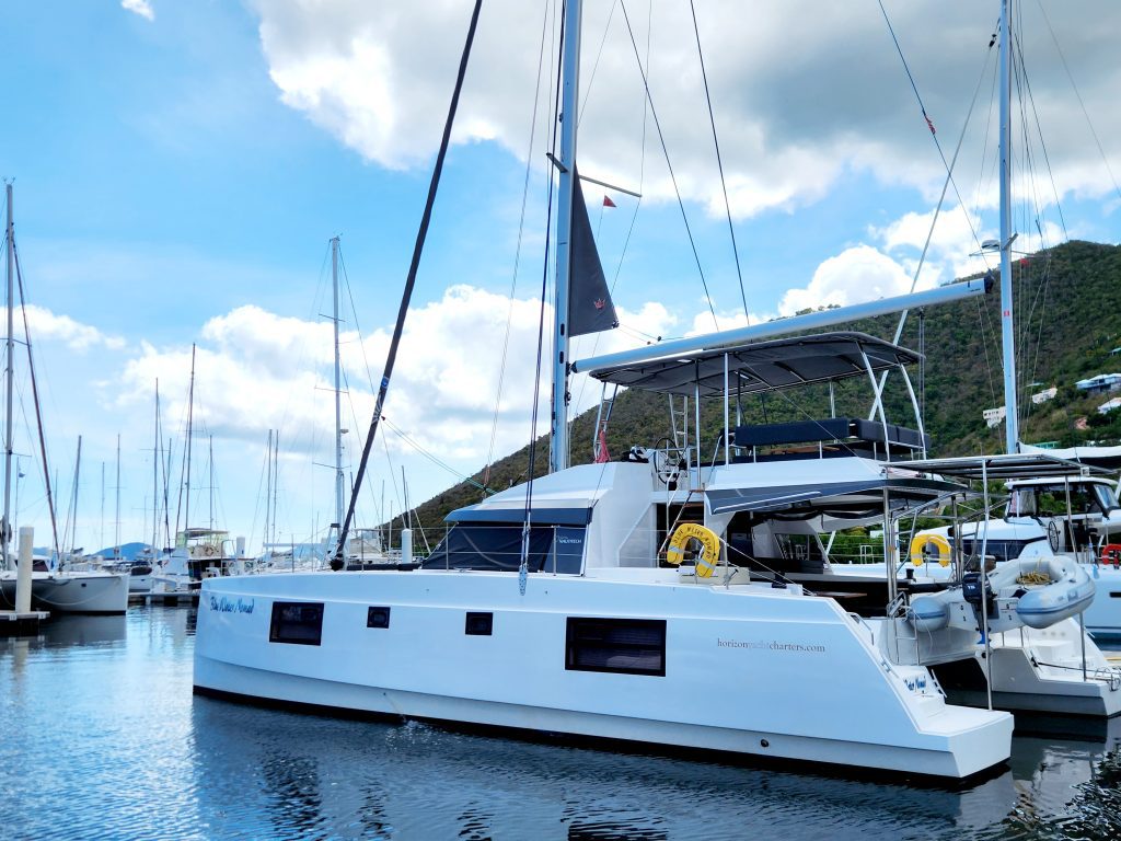 SEAS’D UP, a 2022 Nautitech 46 Fly available for charter in the British Virgin Islands.