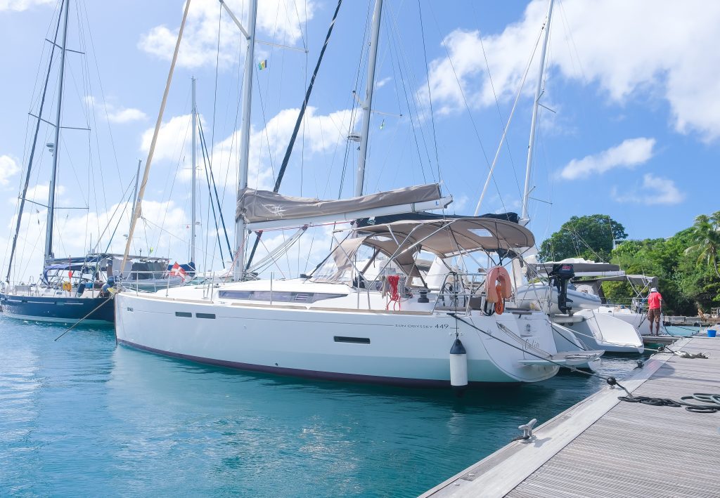 CALIA, a 2016 Sun Odyssey 449 available for charter in St. Vincent and the Grenadines.
