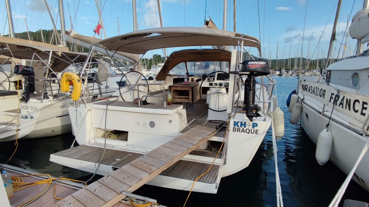 BRAQUE, a 2019 Dufour 520 GL available for charter in St. Martin, Anguilla & St. Barts.