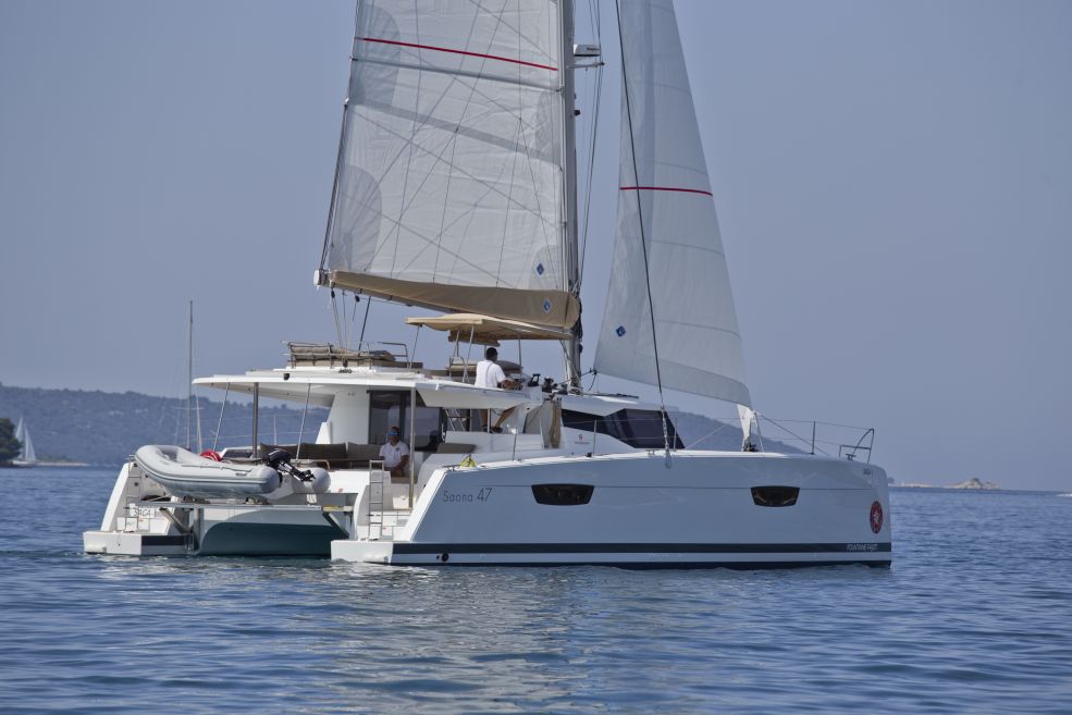 FREJA, a 2019 Fountaine Pajot Saona 47 Quintet available for charter in La Paz, Mexico.