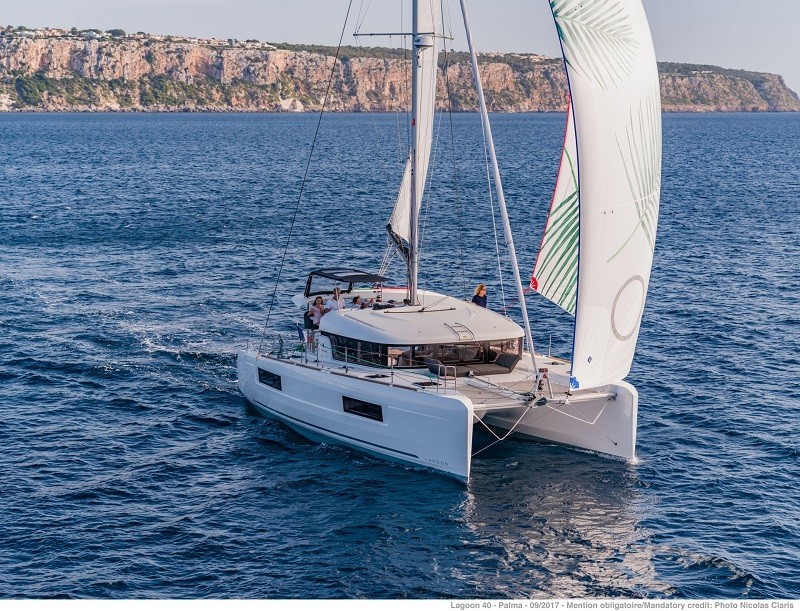 SOUTHERN CROSS, a 2022 Lagoon 40 available for charter in the Exuma Bahamas.