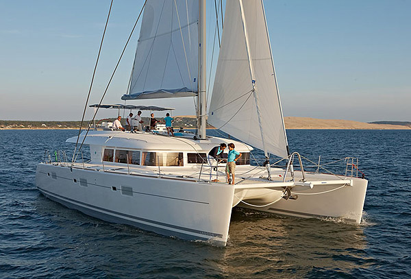DREAM BEAUTY, a 2020 Lagoon 620 available for charter in the Exuma Bahamas.