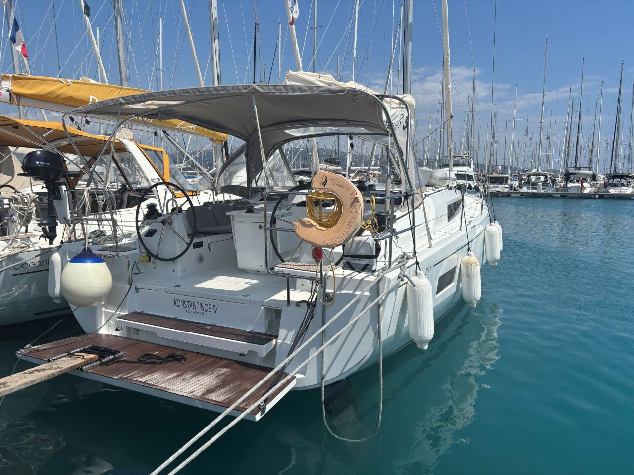 KONSTANTINOS IV, a 2024 Oceanis 40.1 available for charter in Greece.