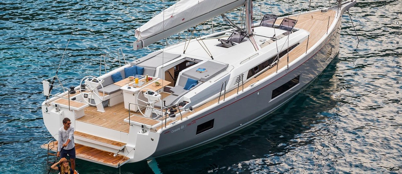 RHEA, a 2019 Oceanis 46.1 available for charter in Greece.