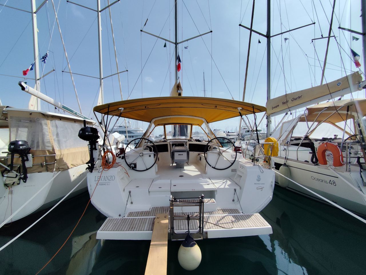 LEVANZO, a 2018 Oceanis 48 available for charter in Greece.