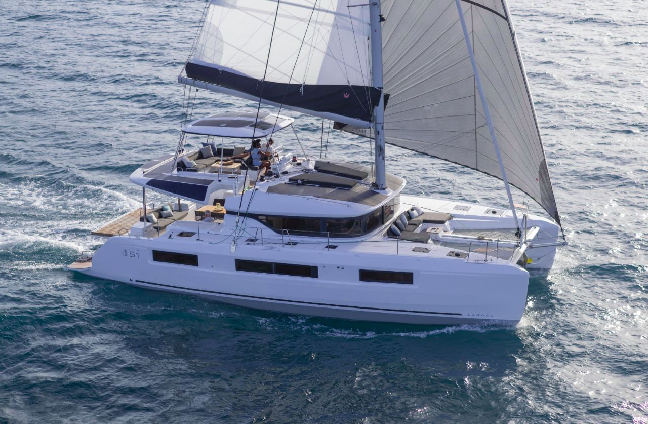 NO SURRENDER, a 2025 Lagoon 51 available for charter in the British Virgin Islands.