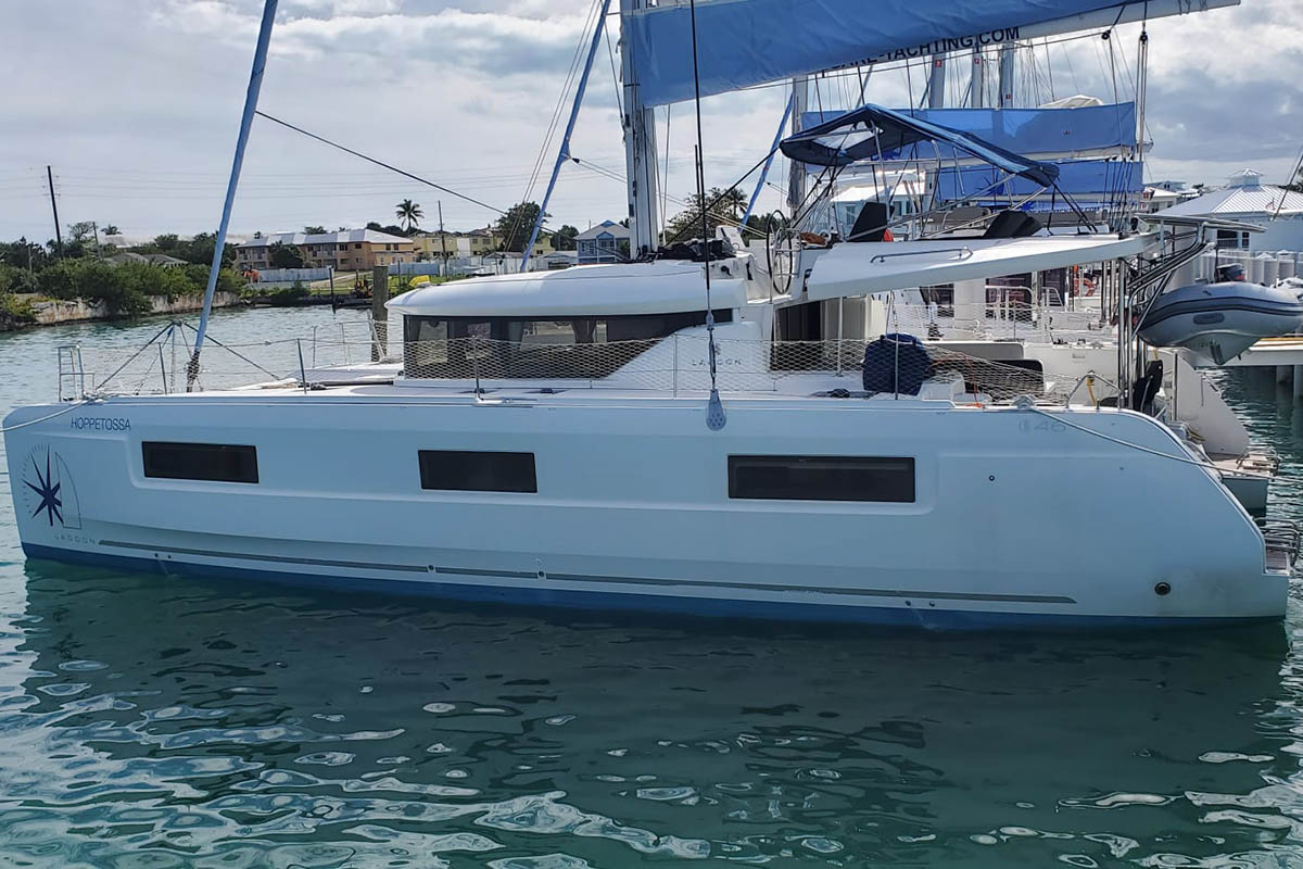 2020 Lagoon 46 'HOPPETOSSA', available for bareboat charter in British Virgin Islands