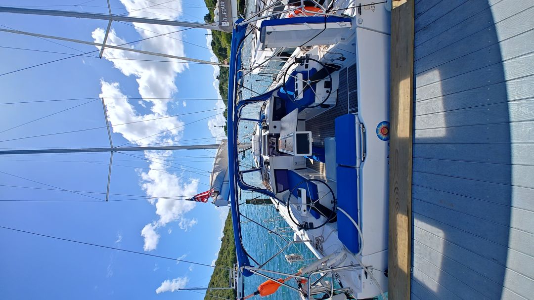 SUNSHINE DAYDREAM, a 2023 Dufour 430 available for charter in the US Virgin Islands.