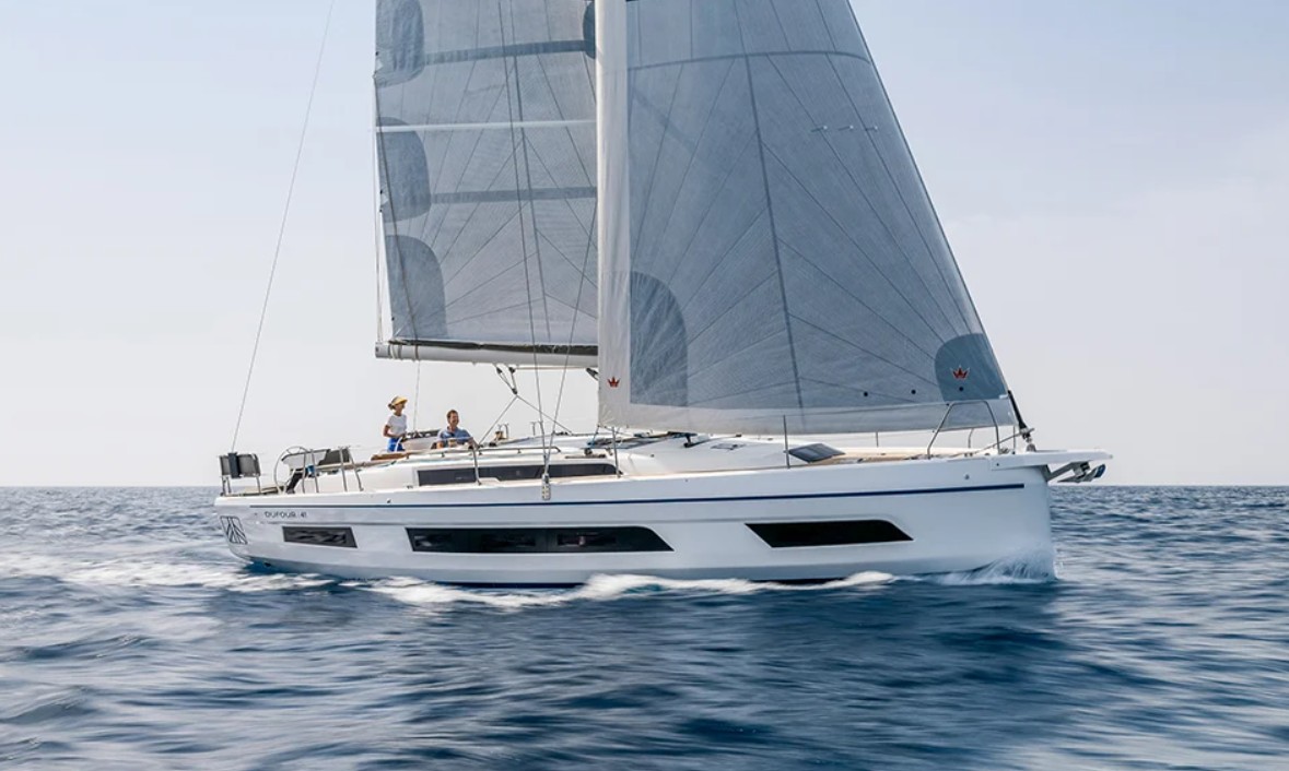 CIRRUS, a 2026 Dufour 41 available for charter in the British Virgin Islands.