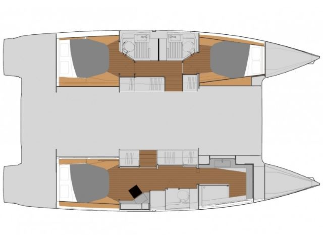 Layout for SERENE BLUE, a 2021 Fountaine Pajot Astrea 42 Maestro