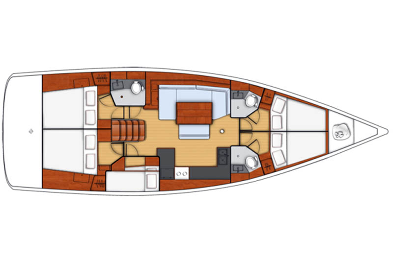 Layout for SVARTKLUBBEN-ÖSTHAMMAR, a 2018 Oceanis 48