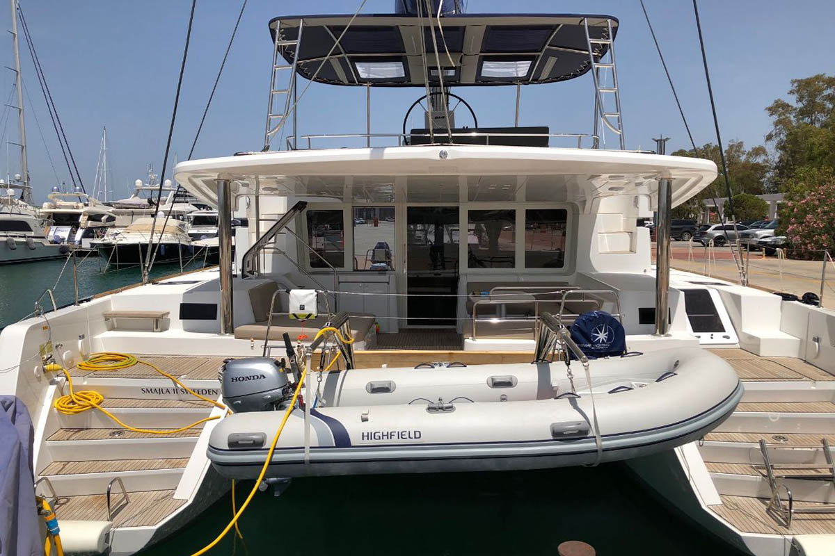 2018 Lagoon 52 F 'SMAJLA 2 SWEDEN', available for bareboat charter in Greece