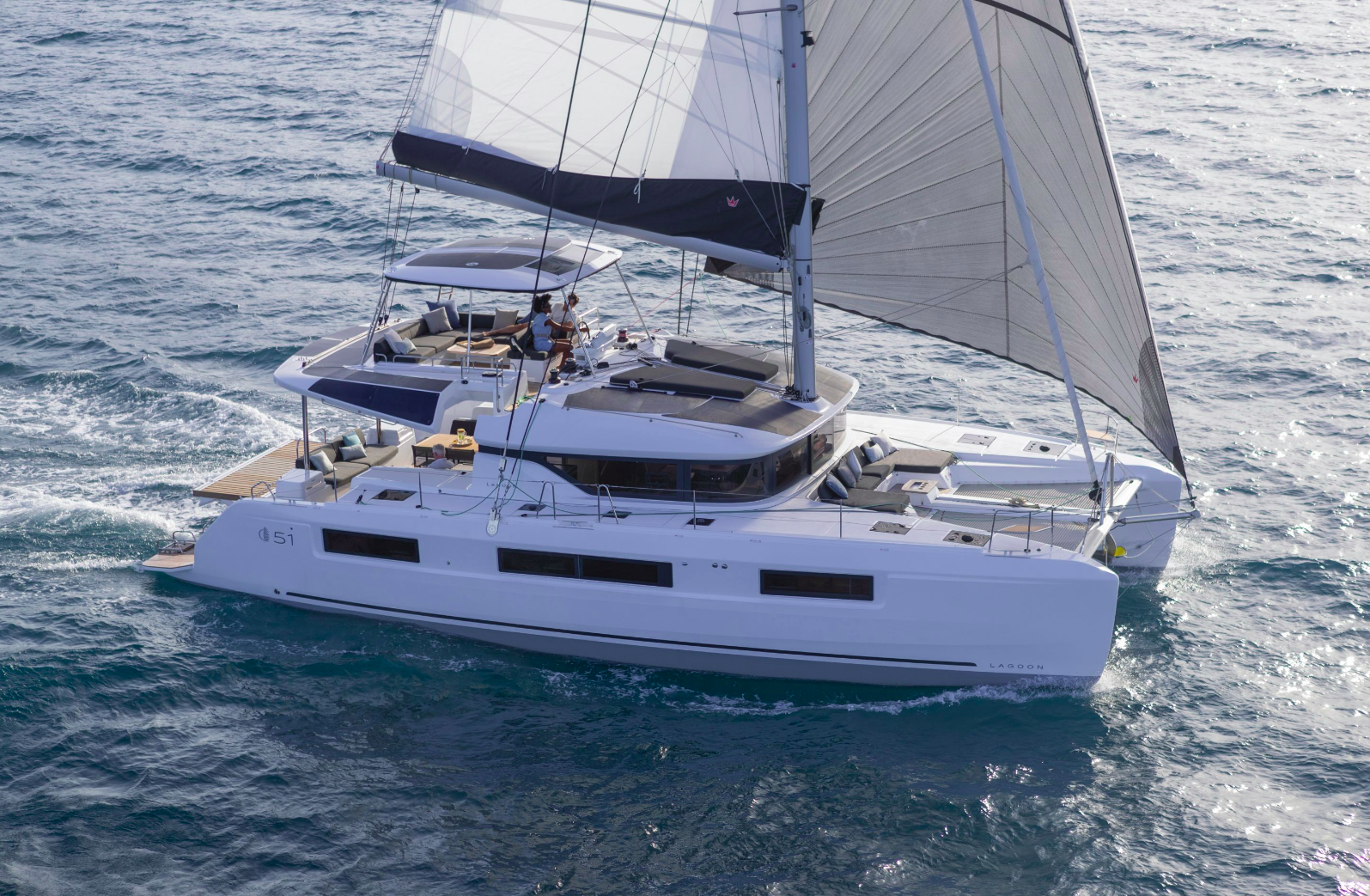 ALPHA, a 2026 Lagoon 51 available for charter in Greece.