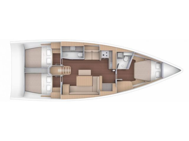 Layout for DANCER, a 2024 Dufour 430