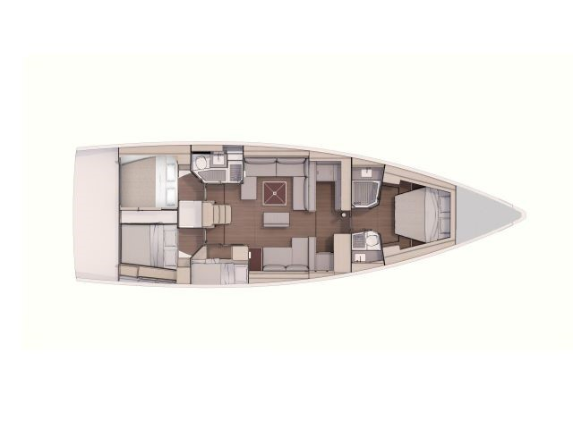Layout for STEEL AWAY, a 2022 Dufour 530