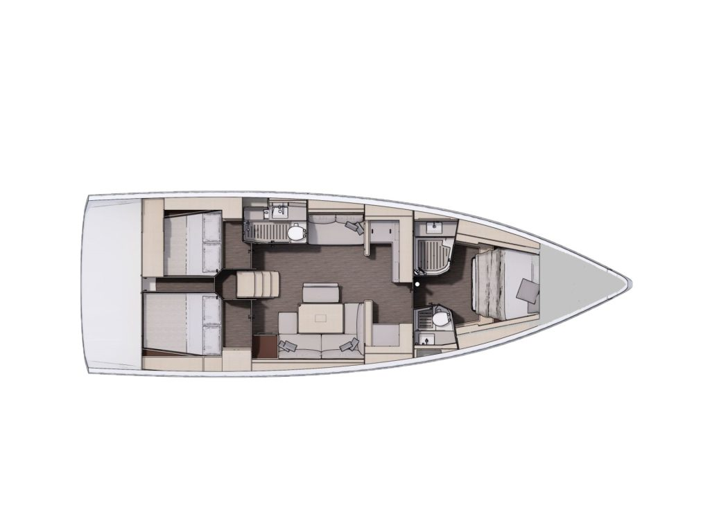Layout for SHANDY BREEZE, a 2022 Dufour 470