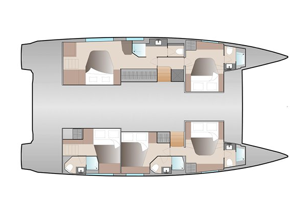 Layout for HOYLAH, a 2023 Fountaine Pajot Aura 51