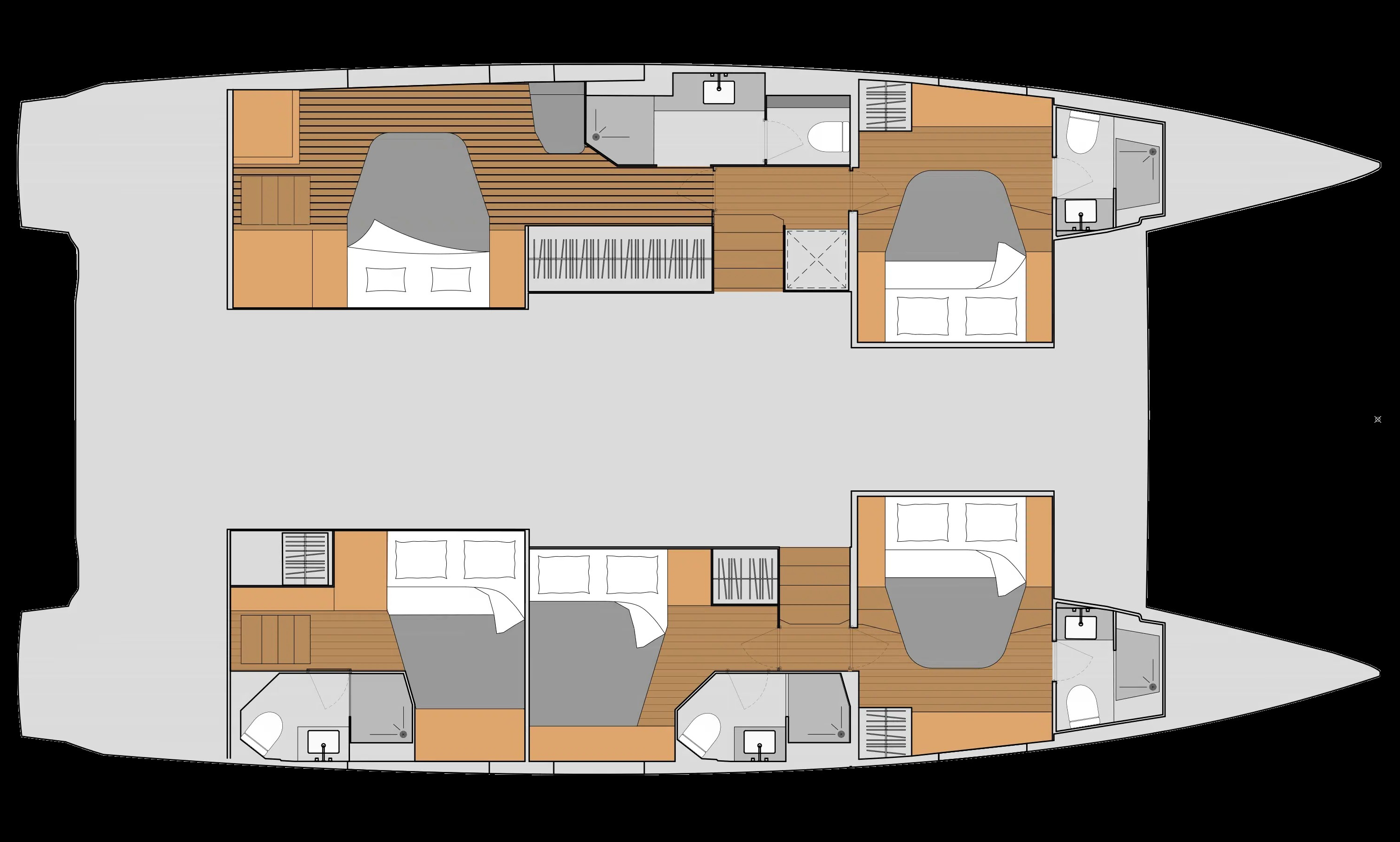 Layout for MER SEA, a 2025 Fountaine Pajot Aura 51