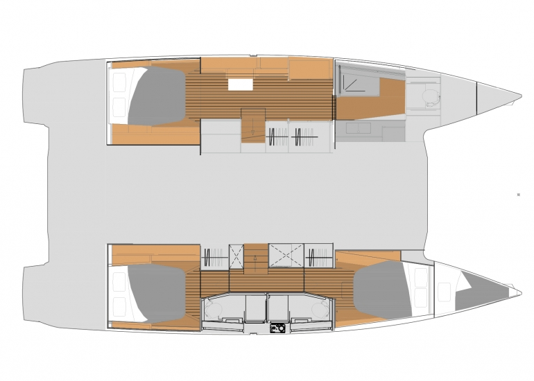 Layout for ABOAT TIME, a 2024 Fountaine Pajot Elba 45