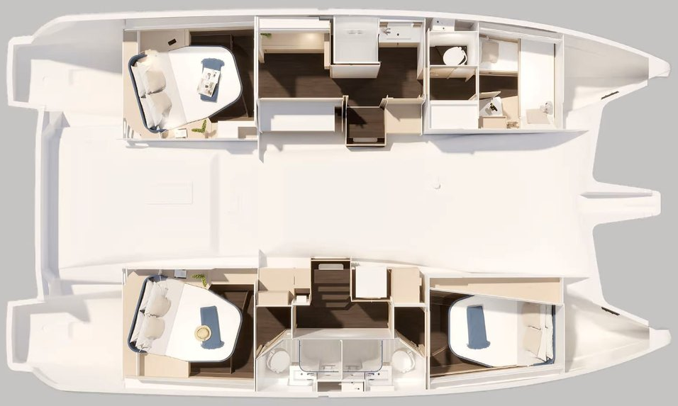 Layout for SELAH, a 2025 Fountaine Pajot FP 44 Maestro