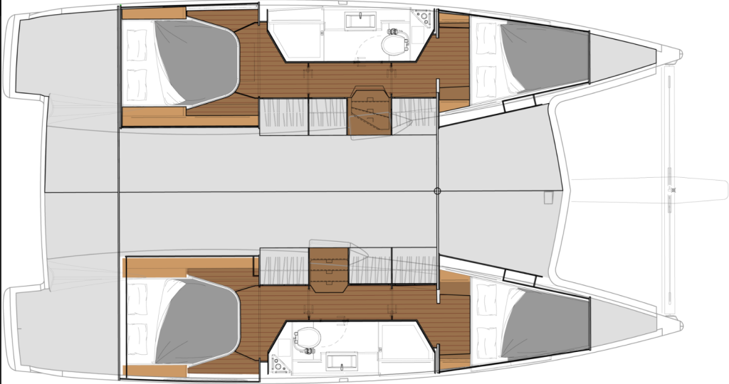 Layout for ISLAND CURTISEA, a 2023 Fountaine Pajot Isla 40