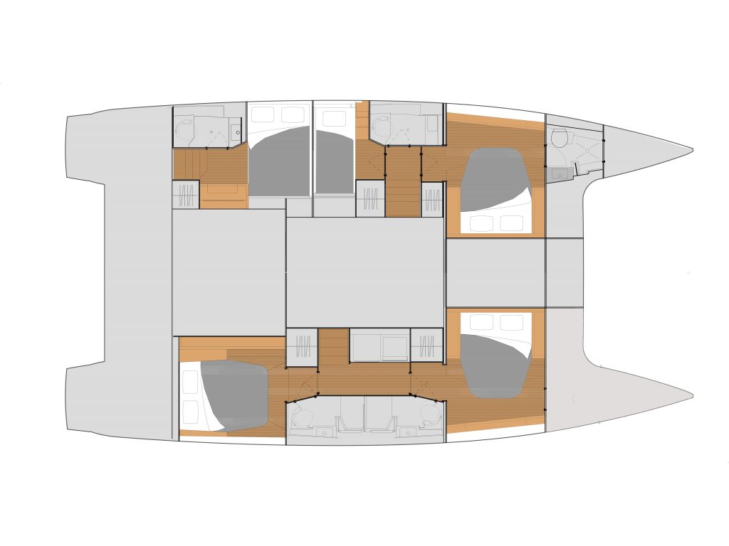 Layout for LA BELLE VIE, a 2021 Fountaine Pajot Saona 47