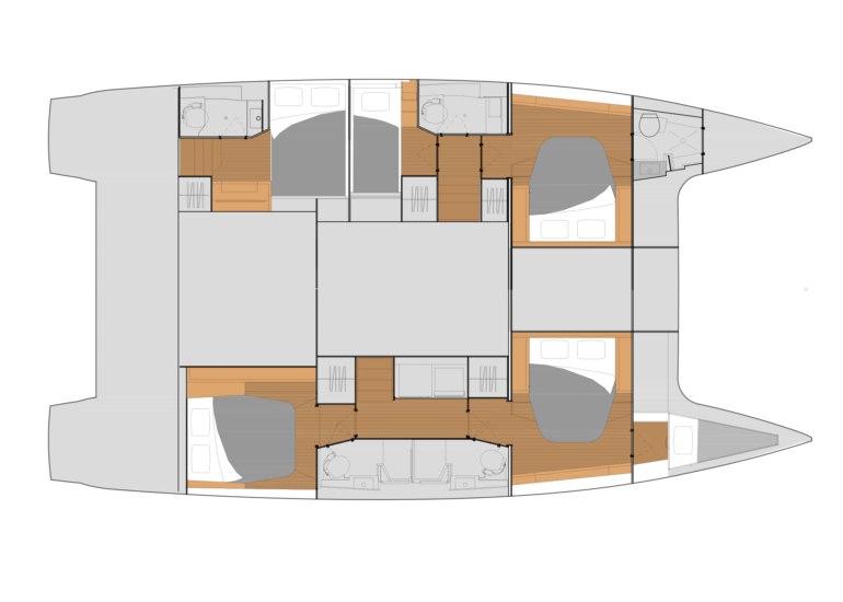 Layout for FEELING KNOTTY, a 2024 Fountaine Pajot Tanna 47