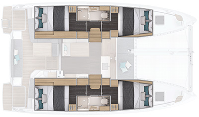 Layout for ANTHIA, a 2026 Lagoon 38