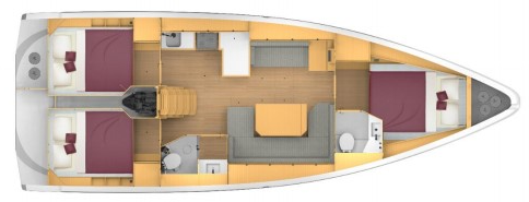 Layout for BLACKBERRY, a 2025 Bavaria C42