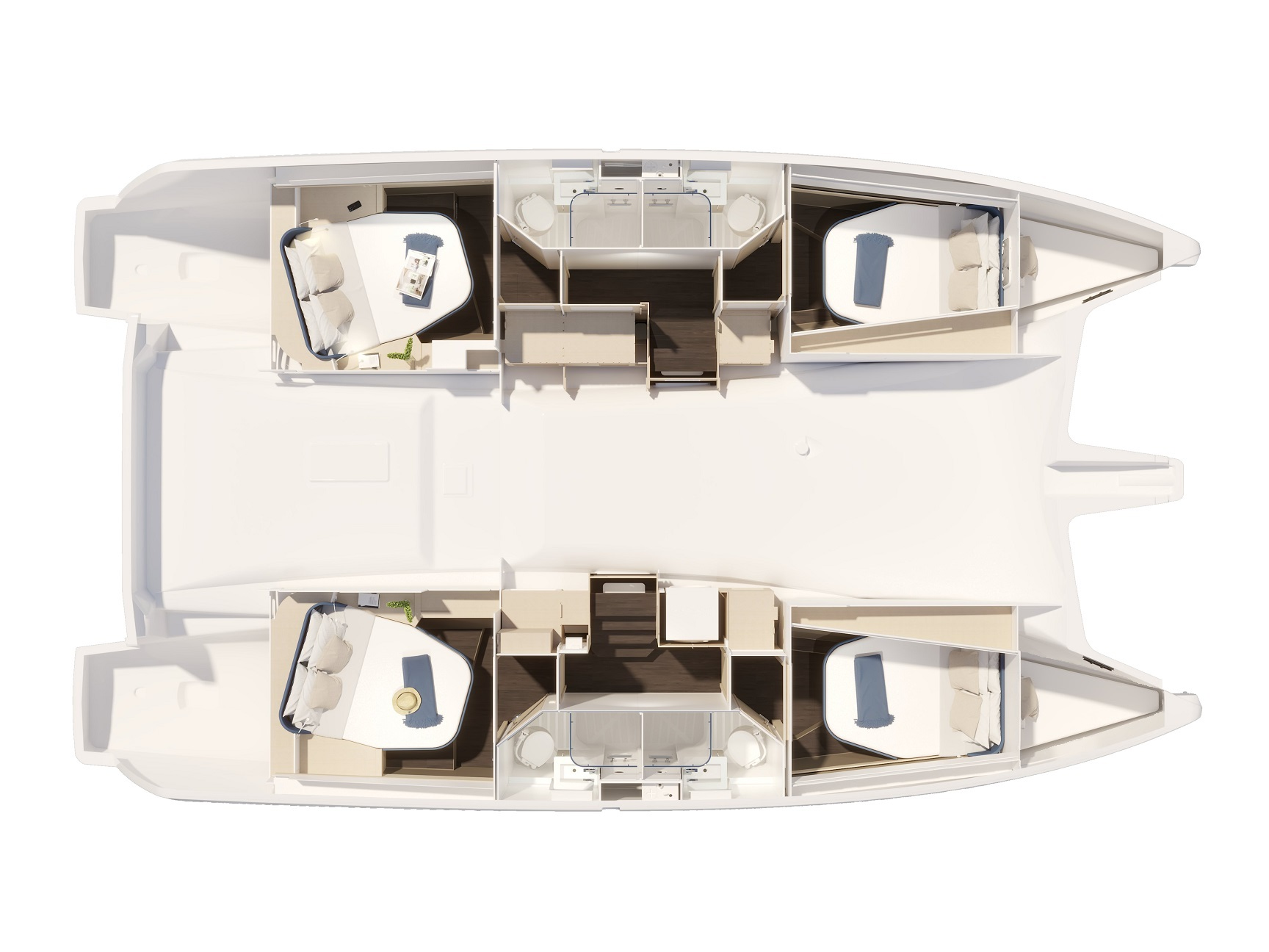 Layout for ADELA, a 2026 Fountaine Pajot FP 44 Quatuor