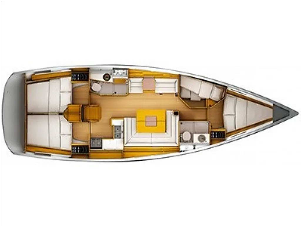 Layout for CANNE BLEUE, a 2016 Sun Odyssey 449