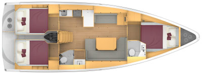 Layout for OKTANA, a 2023 Bavaria C42
