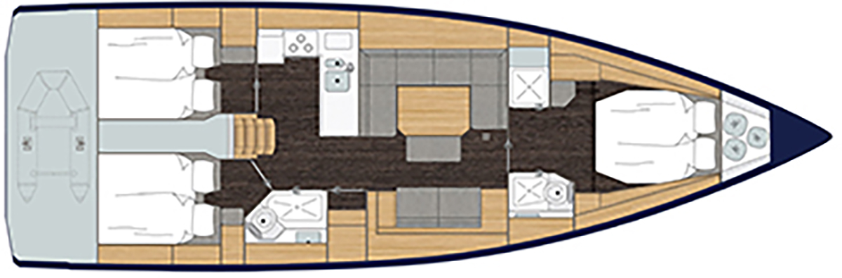 Layout for GALINI, a 2024 Bavaria C45