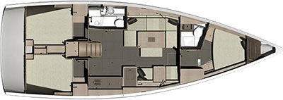 Layout for FREEDOM, a 2015 Dufour 410 GL