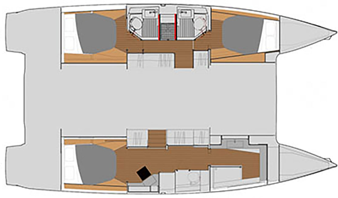 Layout for HANNAH III, a 2021 Fountaine Pajot Astrea 42