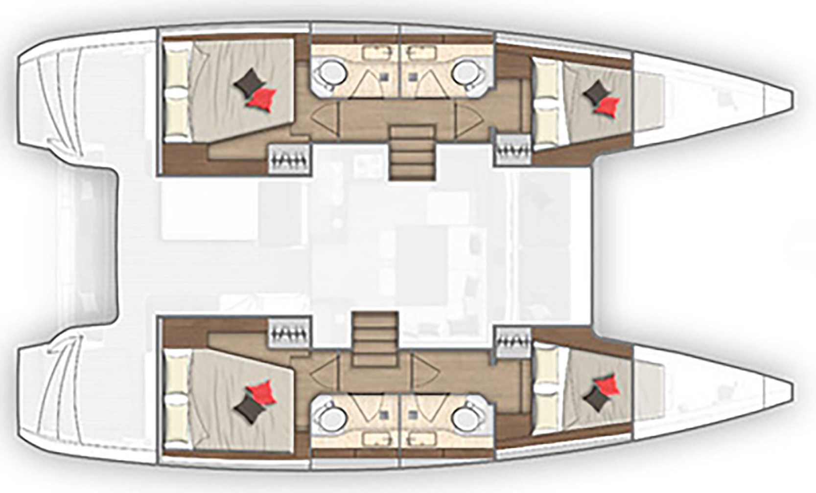 Layout for CATALINA, a 2020 Lagoon 40
