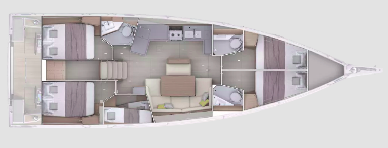 Layout for ARENA, a 2026 Oceanis 47