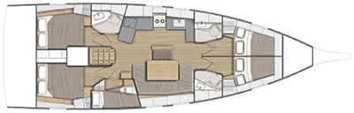 Layout for CHRISEL, a 2020 Oceanis 46.1