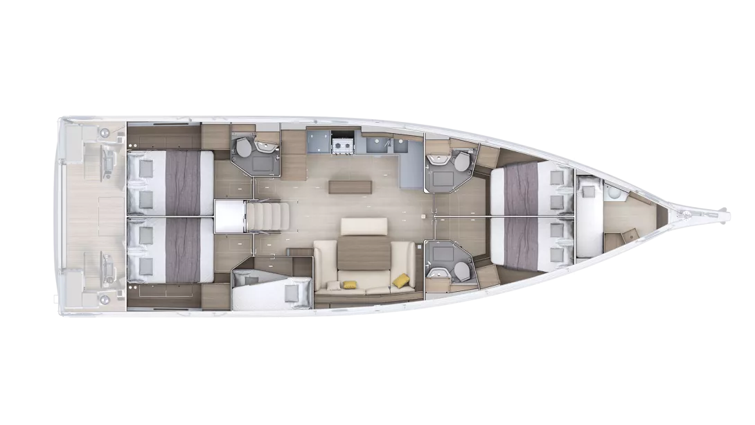 Layout for AYCA, a 2026 Oceanis 52