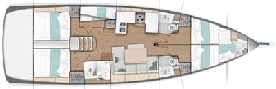 Layout for KONSTANTINOS, a 2020 Sun Odyssey 490