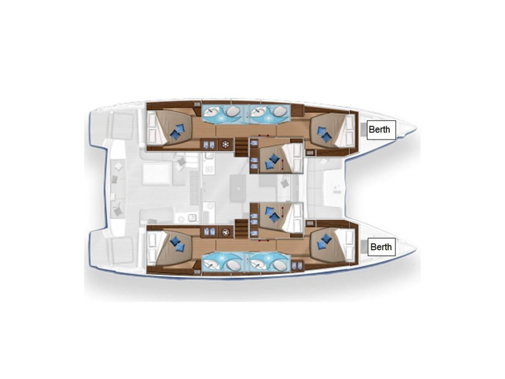 Layout for KOWI KAI, a 2020 Lagoon 50
