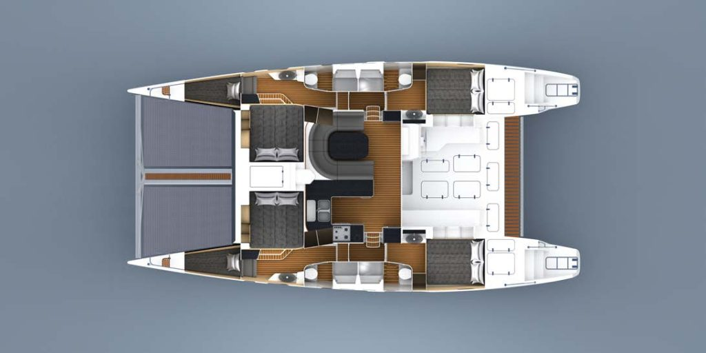 Layout for MUCHO GUSTO, a 2015 Voyage 480