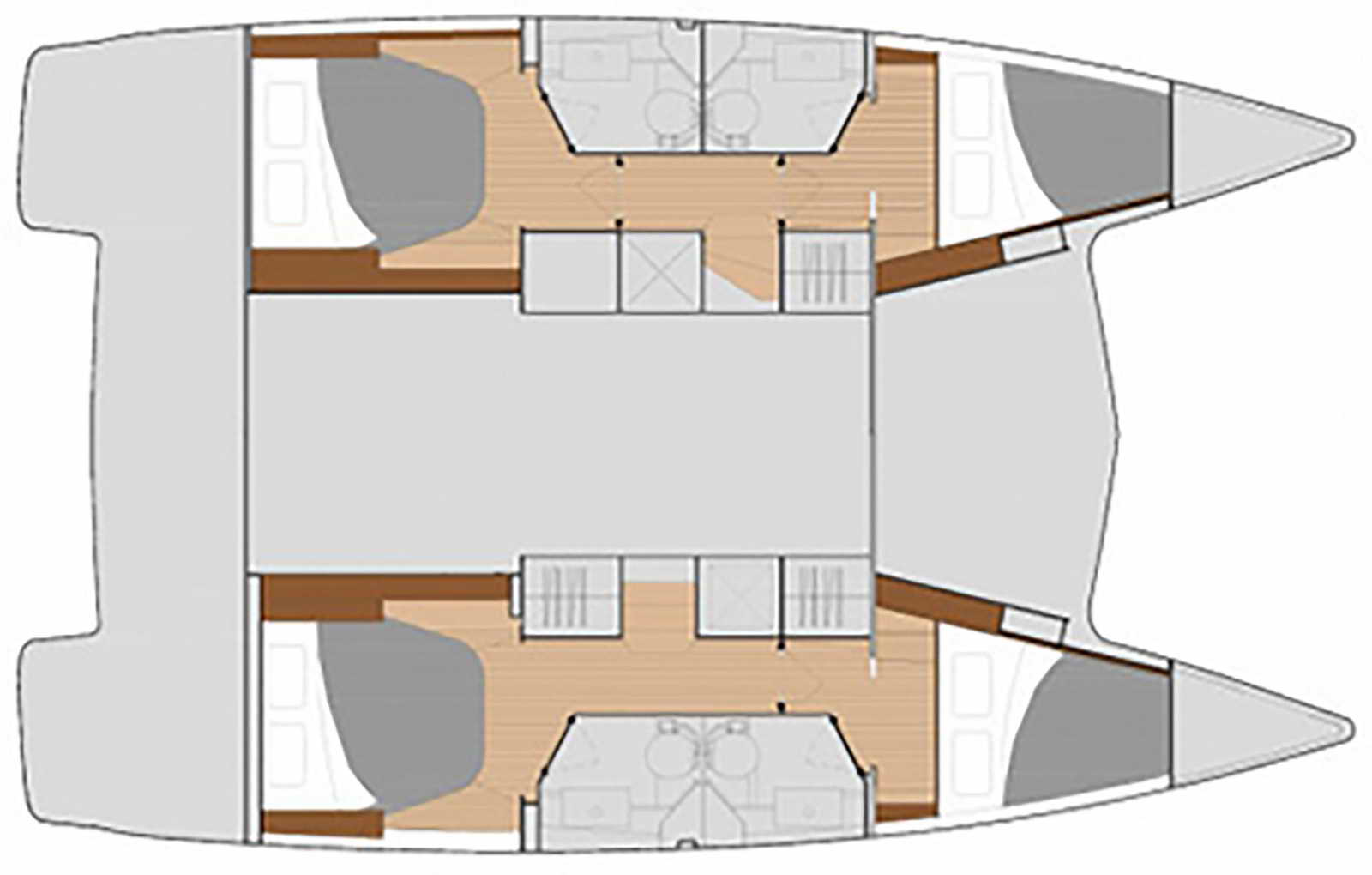 Layout for LUCIA 69, a 2020 Fountaine Pajot Lucia 40
