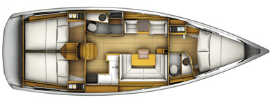 Layout for ETERNITY, a 2015 Sun Odyssey 409