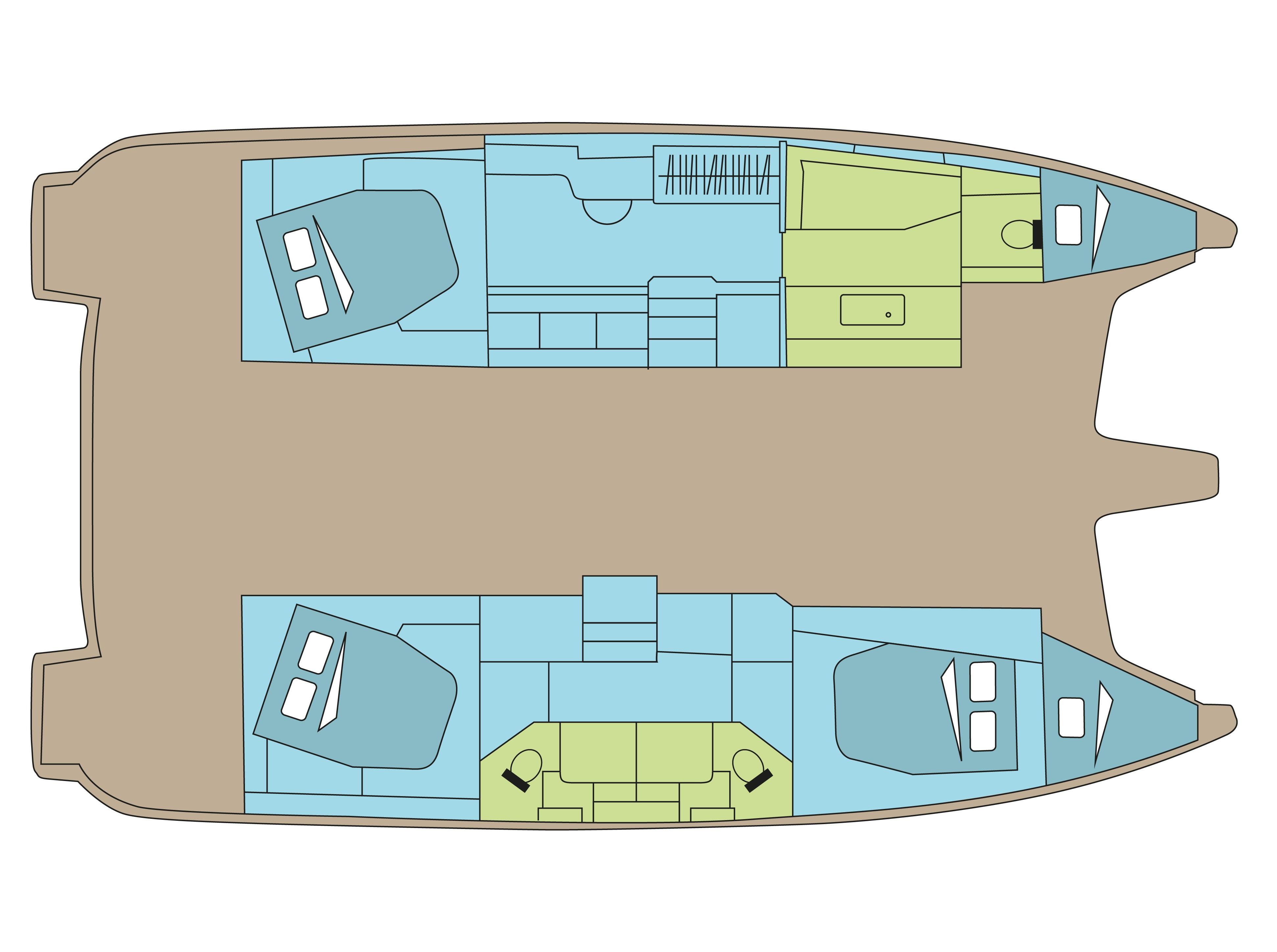 Layout for DIVER DOG, a 2027 Fountaine Pajot FP 44 Maestro