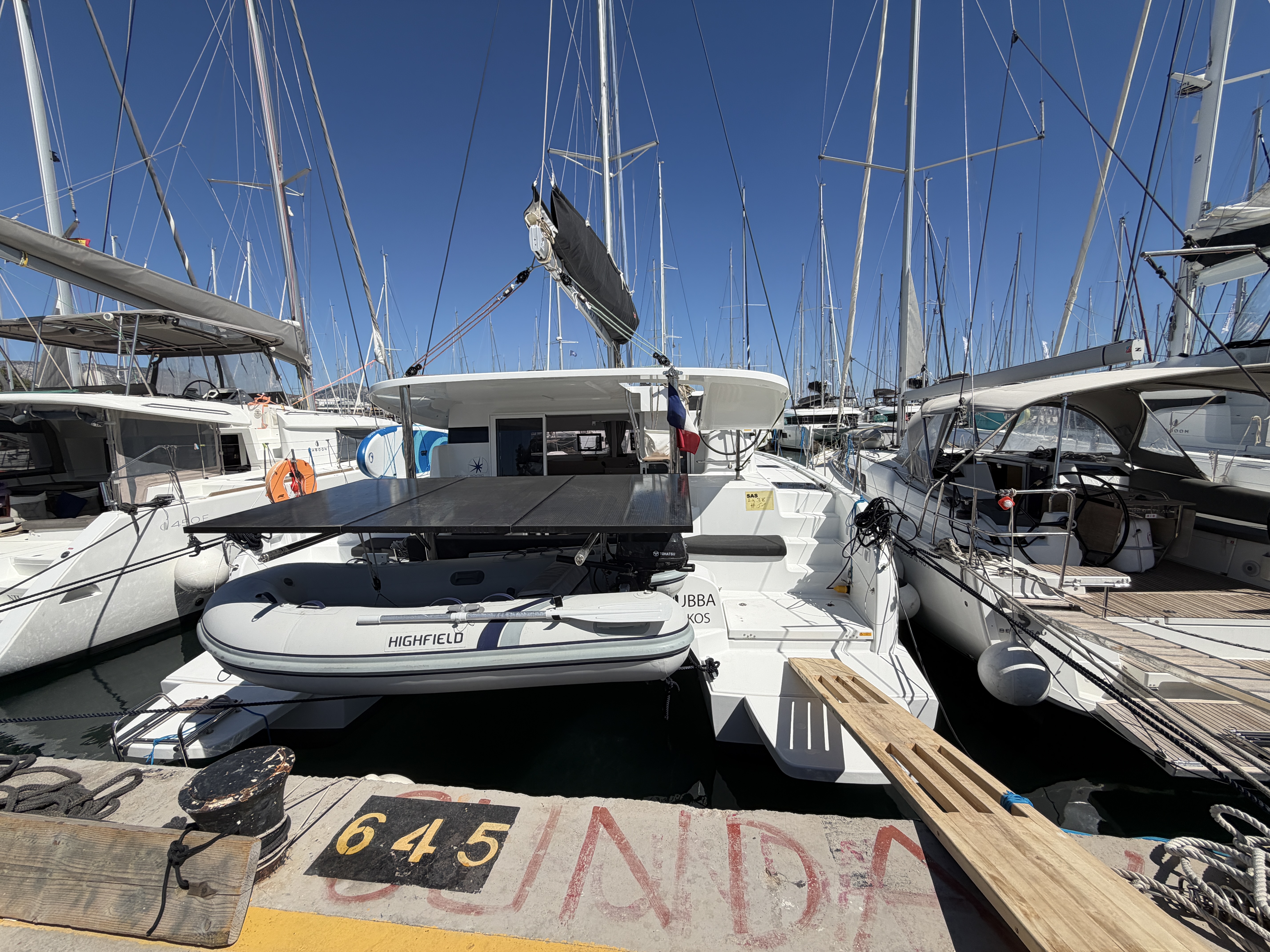 DSCHUBBA, a 2026 Lagoon 38 available for charter in Greece.